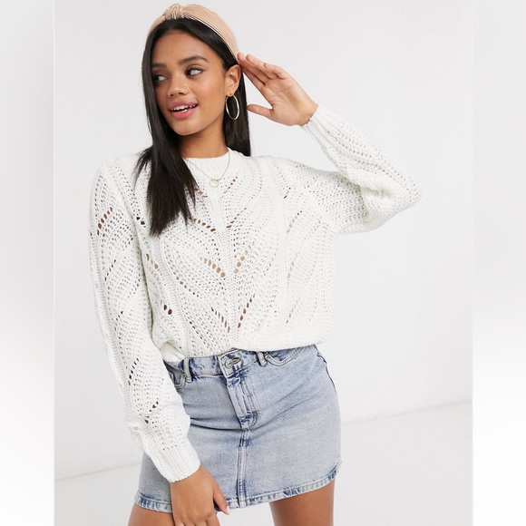 ASOS Sweaters - ASOS cream sweater with knitted pattern